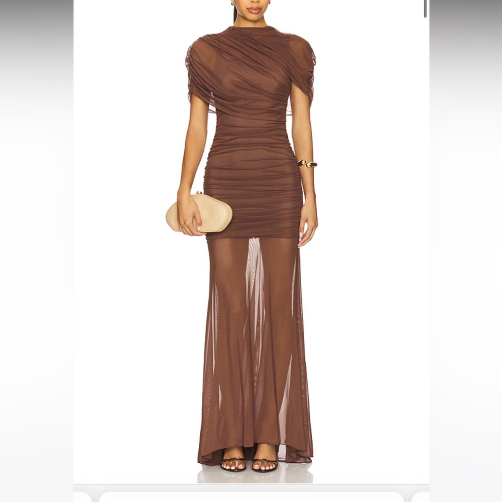 Elegant Brown Evening Dress